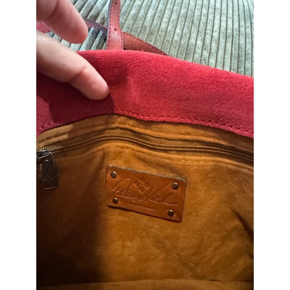 Patricia Nash Leather Crossbody‎ Embossed Bag Red Purse Handbag with Tassel Boho - Picture 14 of 15